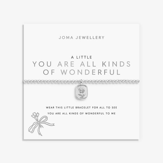 Joma Jewellery A Little 'You Are All Kinds Of Wonderful' Bracelet In Silver Plating