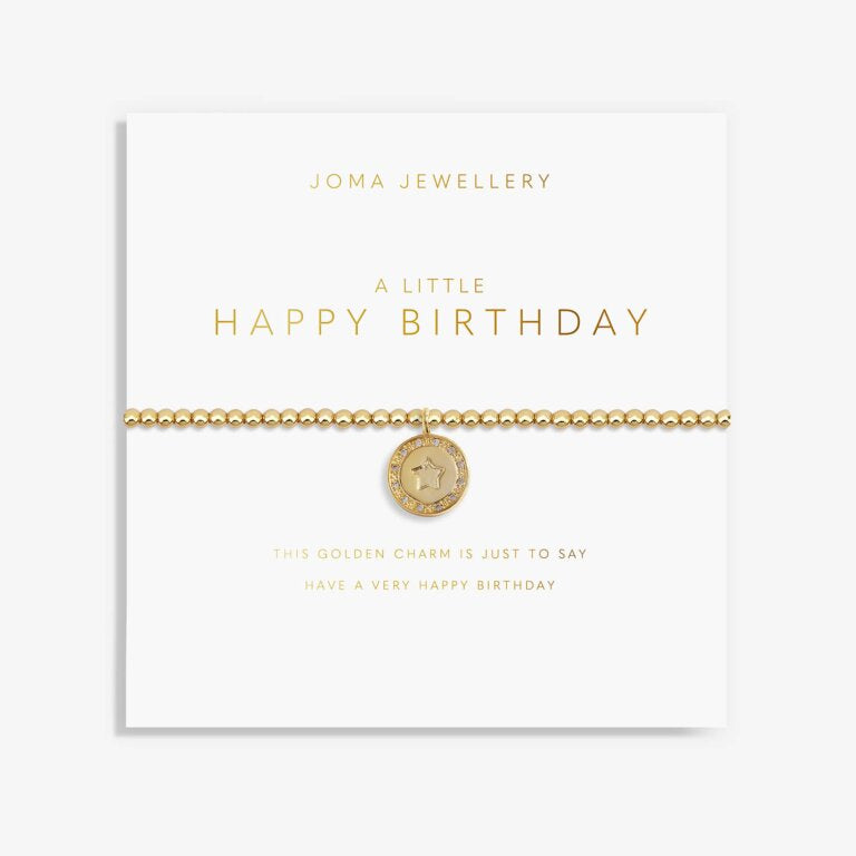 A Little Happy Birthday - Gold Plated Bracelet