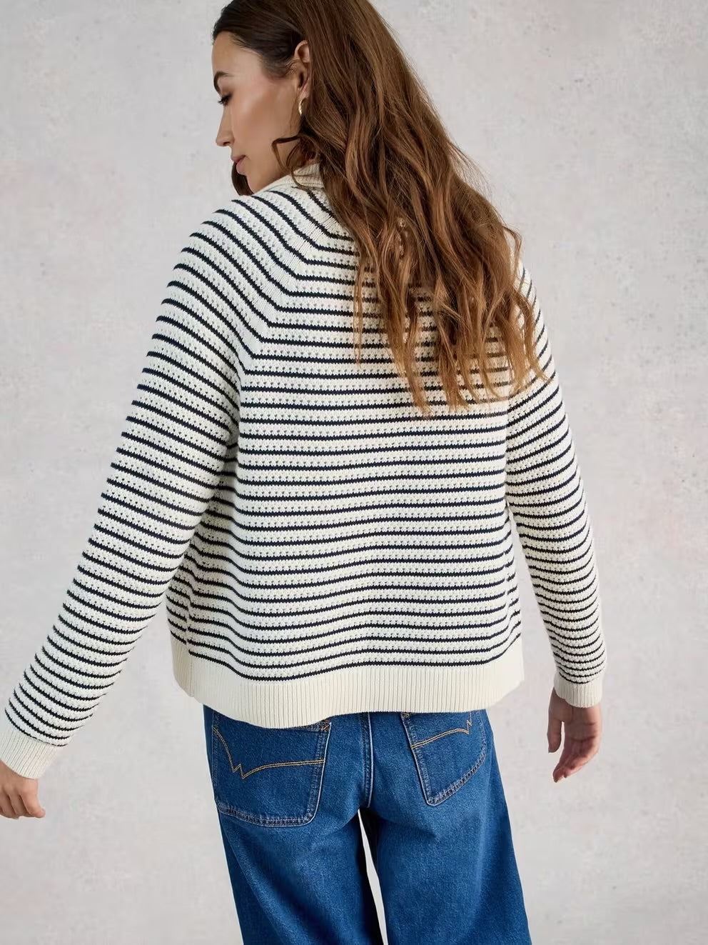 White Stuff Chaterly Stripe Cardi