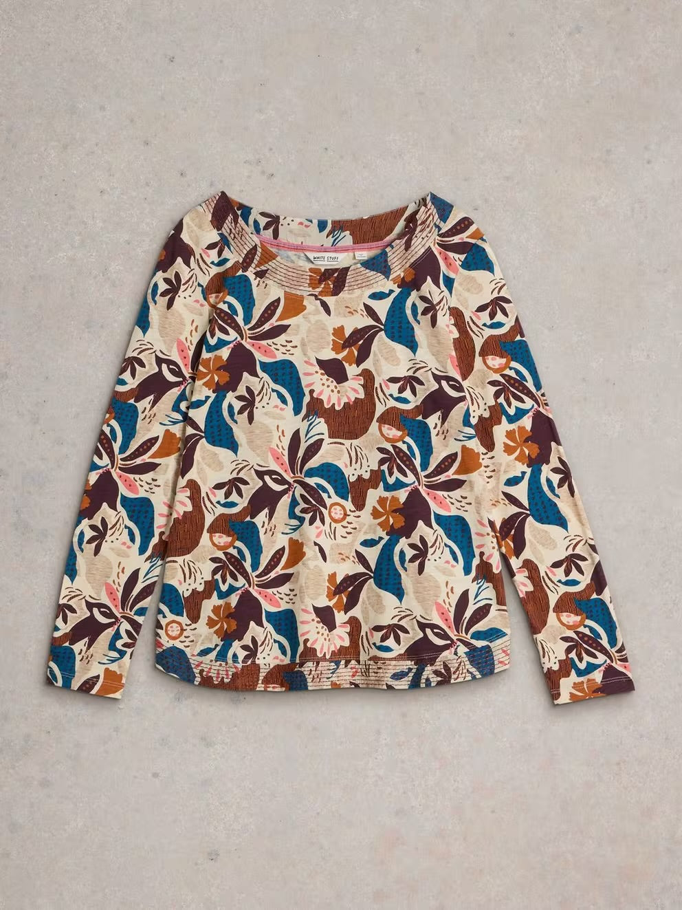 White Stuff Long Sleeve Weaver Tee