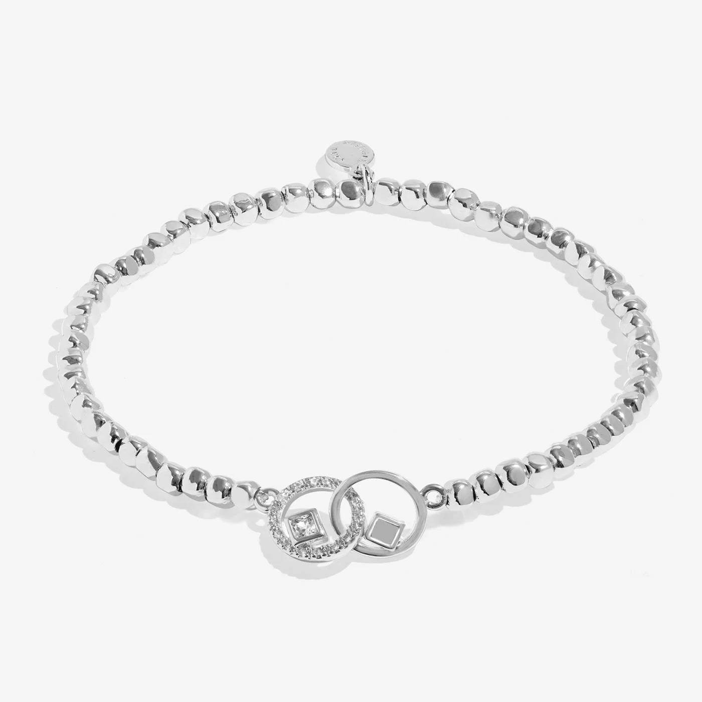 Joma Jewellery Forever Yours 'Wishing You A Sparkling Birthday' Bracelet In Silver Plating