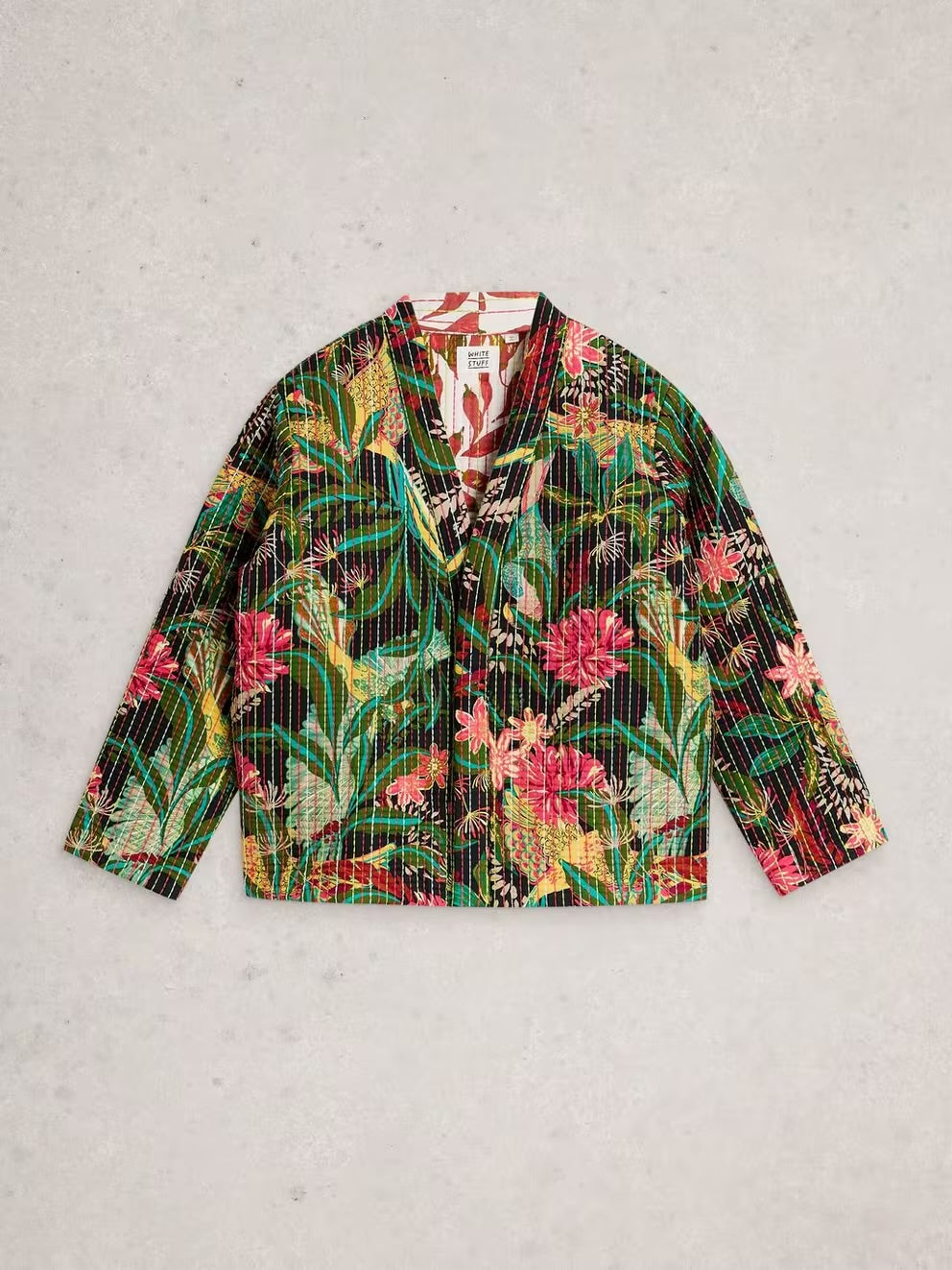 White Stuff Printed Quilted Jacket