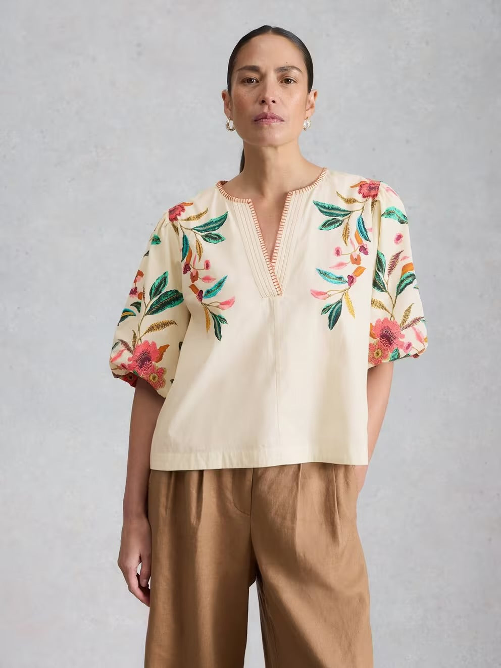 White Stuff Maeve Embroidered Top