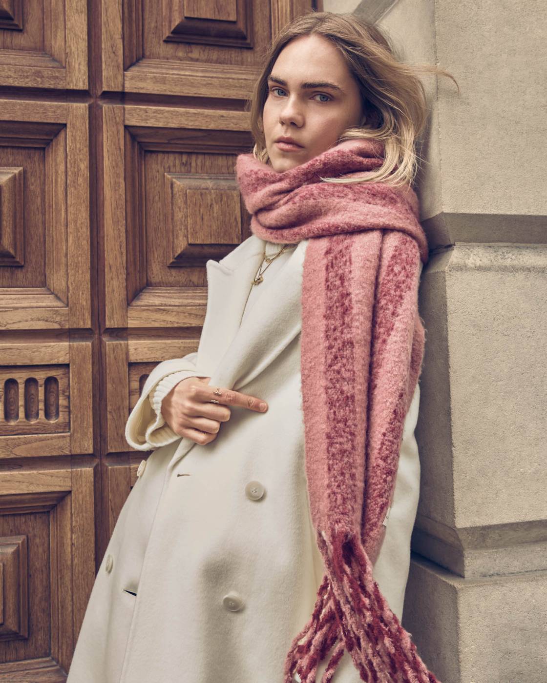 Katie Loxton Recycled Striped Tassel Scarf