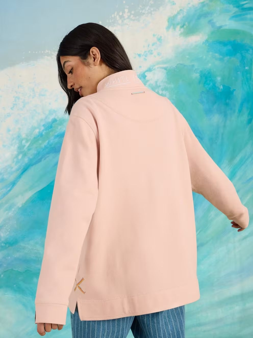 White Stuff Rewind ‘85 Half Zip Sweat Plain