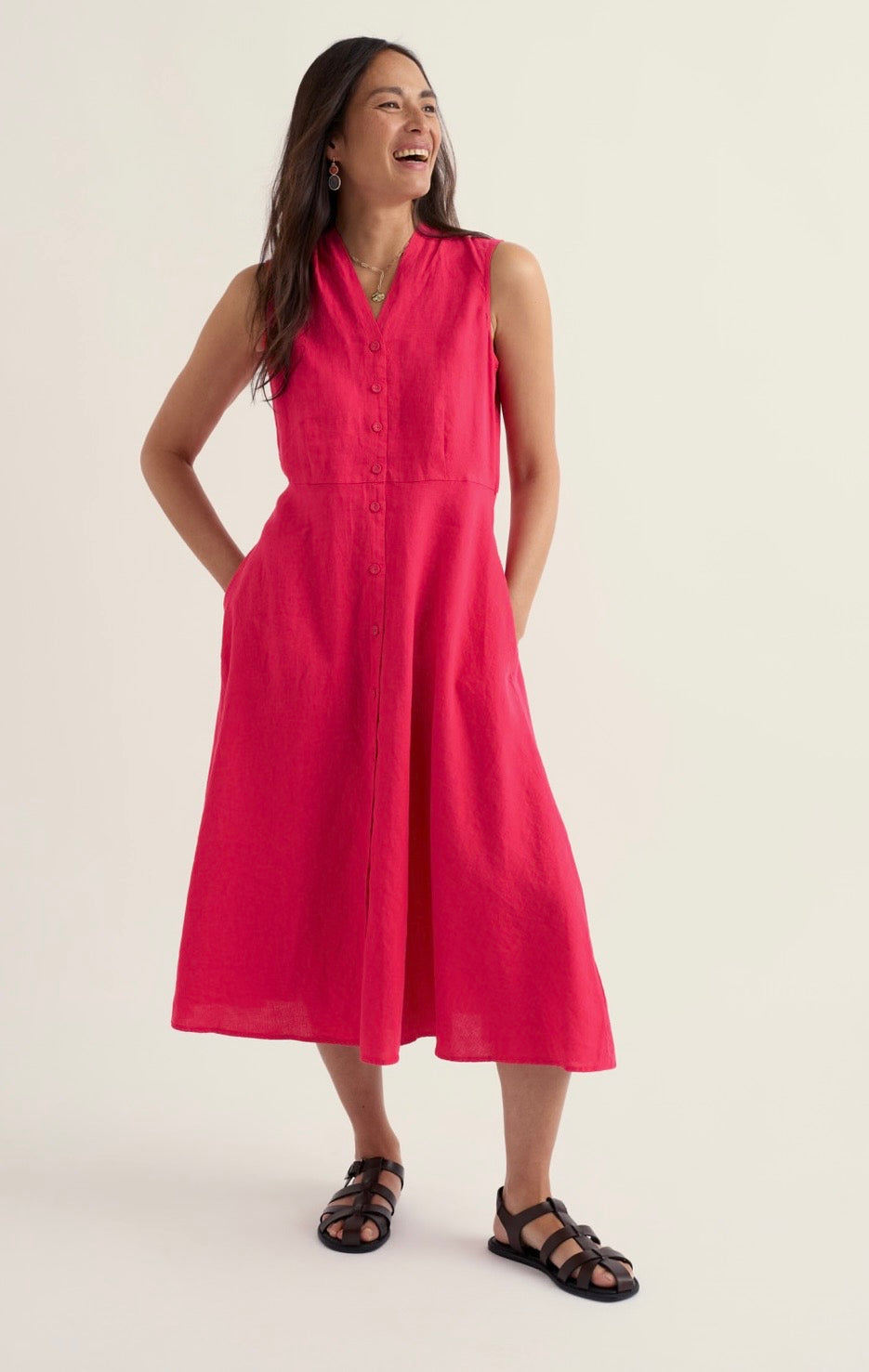 Seasalt Sleeveless Carved Wood Dress