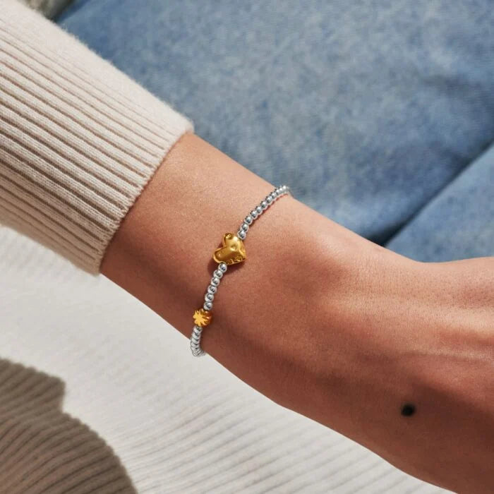 Joma Jewellery Birth Month A Little 'March' Bracelet in Silver and Gold Plating