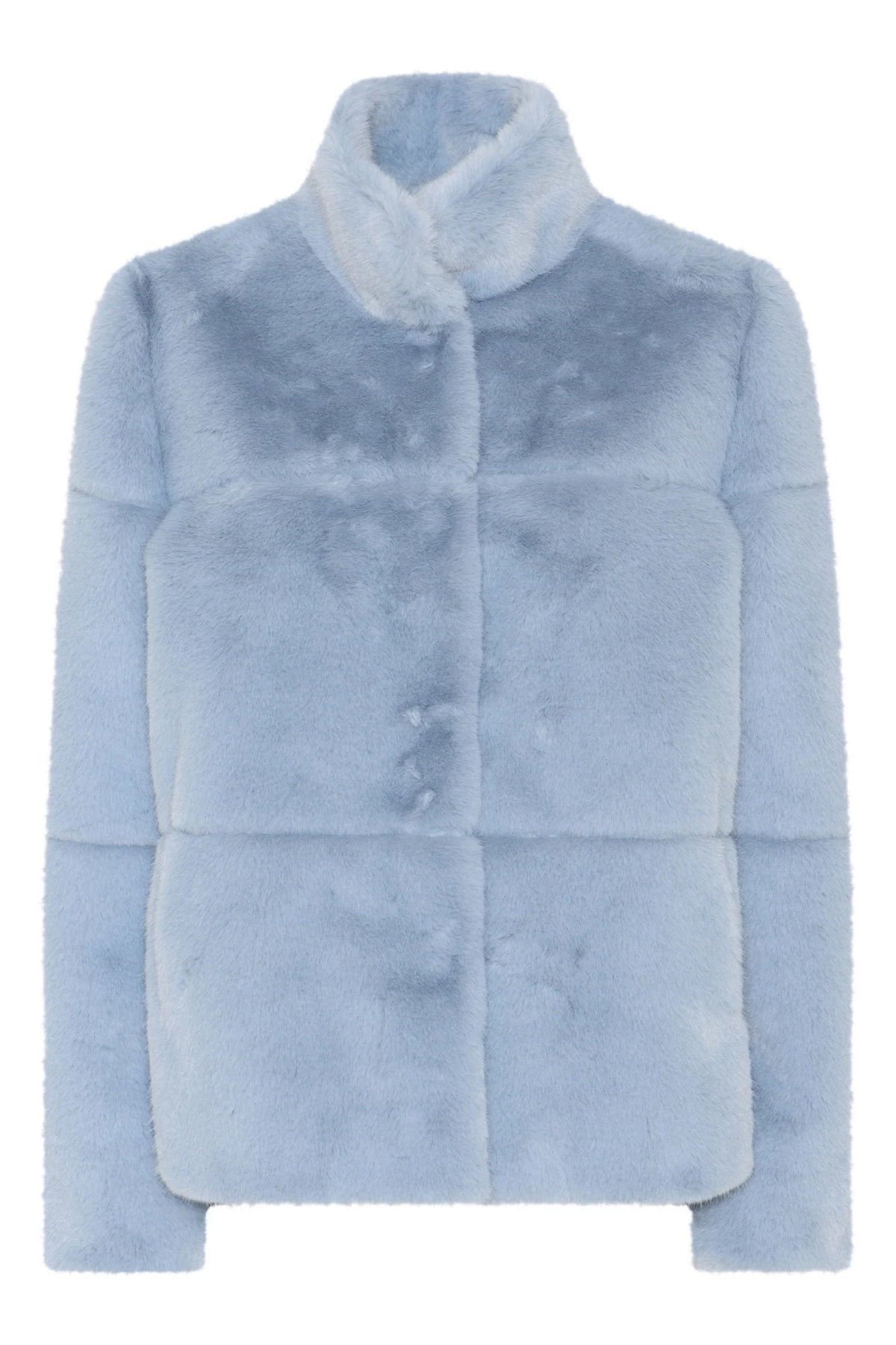 Micha Blue Faux Fur Coat