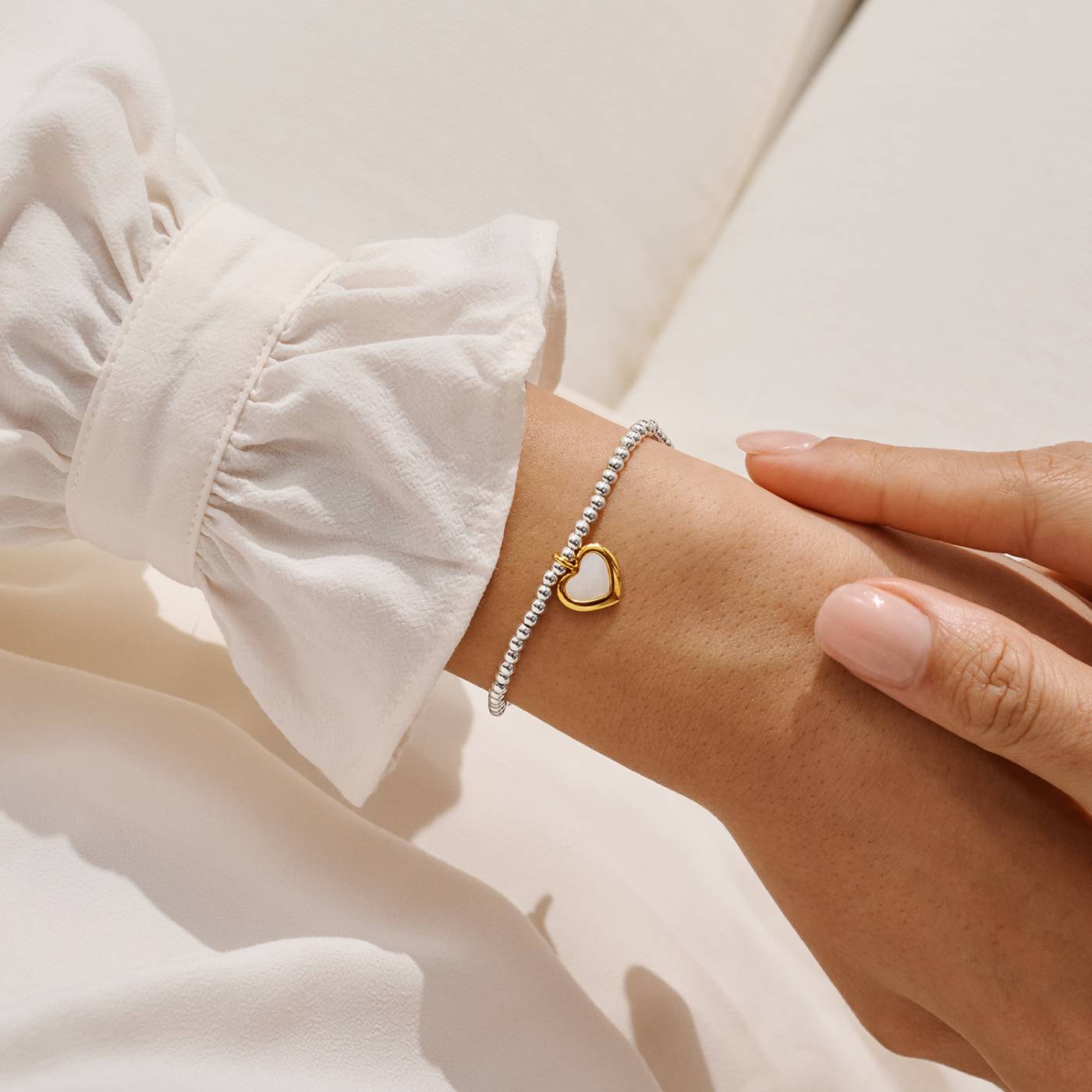 Joma Jewellery A Little 'With Love Always' Bracelet In Silver and Gold Plating