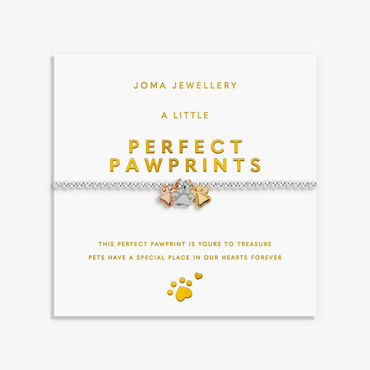 Joma Jewellery A Little Charmed Moments 'Perfect Paw Print' Bracelet In Silver, Gold, and Rose Gold Plating