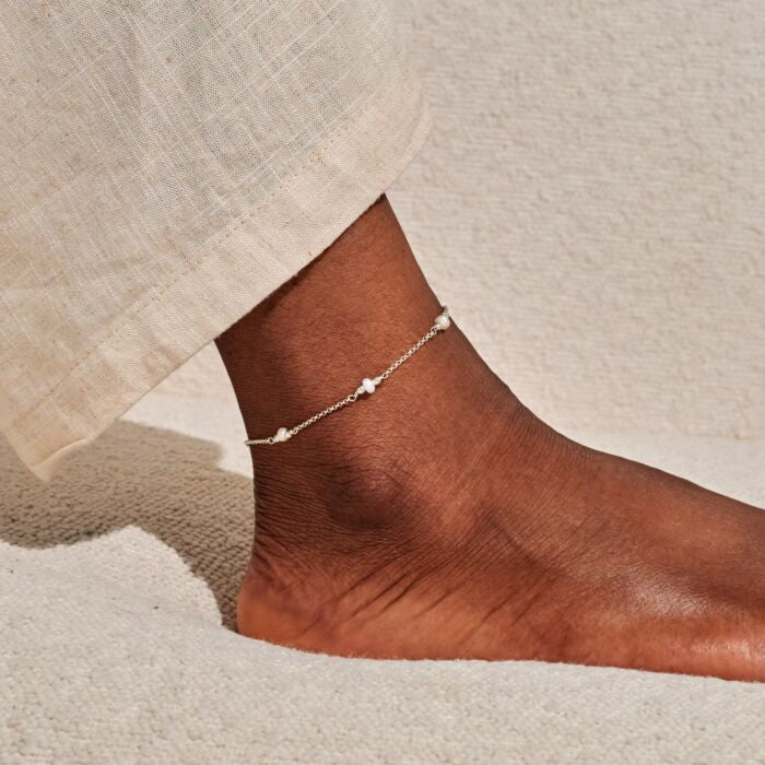 Joma Jewellery Anklet Pearl Silver Plated