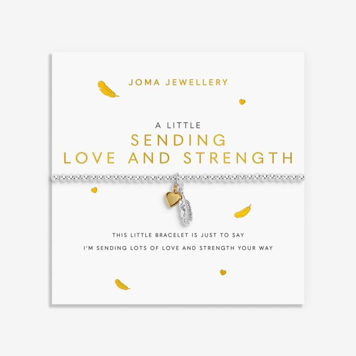 Joma Jewellery RemembranceA little ‘Sending Love And Strength’ Silver Plated Bracelet