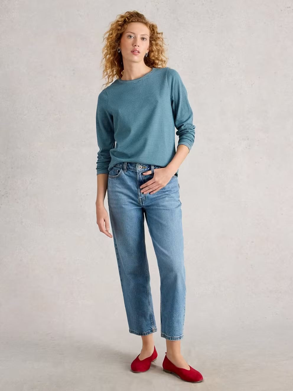 White Stuff Clara LS Sparkle Tee