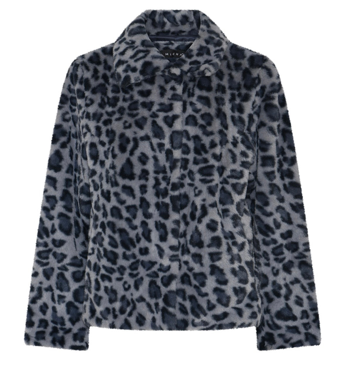 Micha Blue Faux Fur Coat