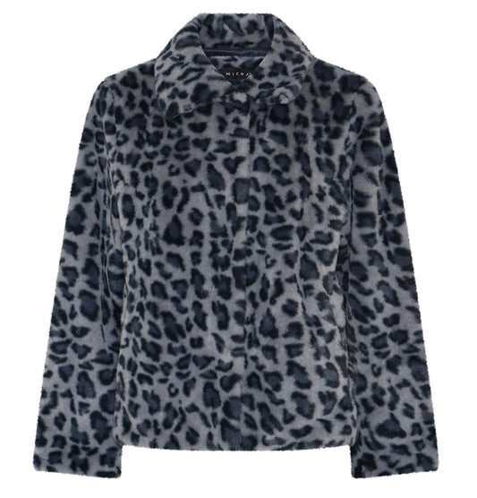 Micha Blue Faux Fur Coat