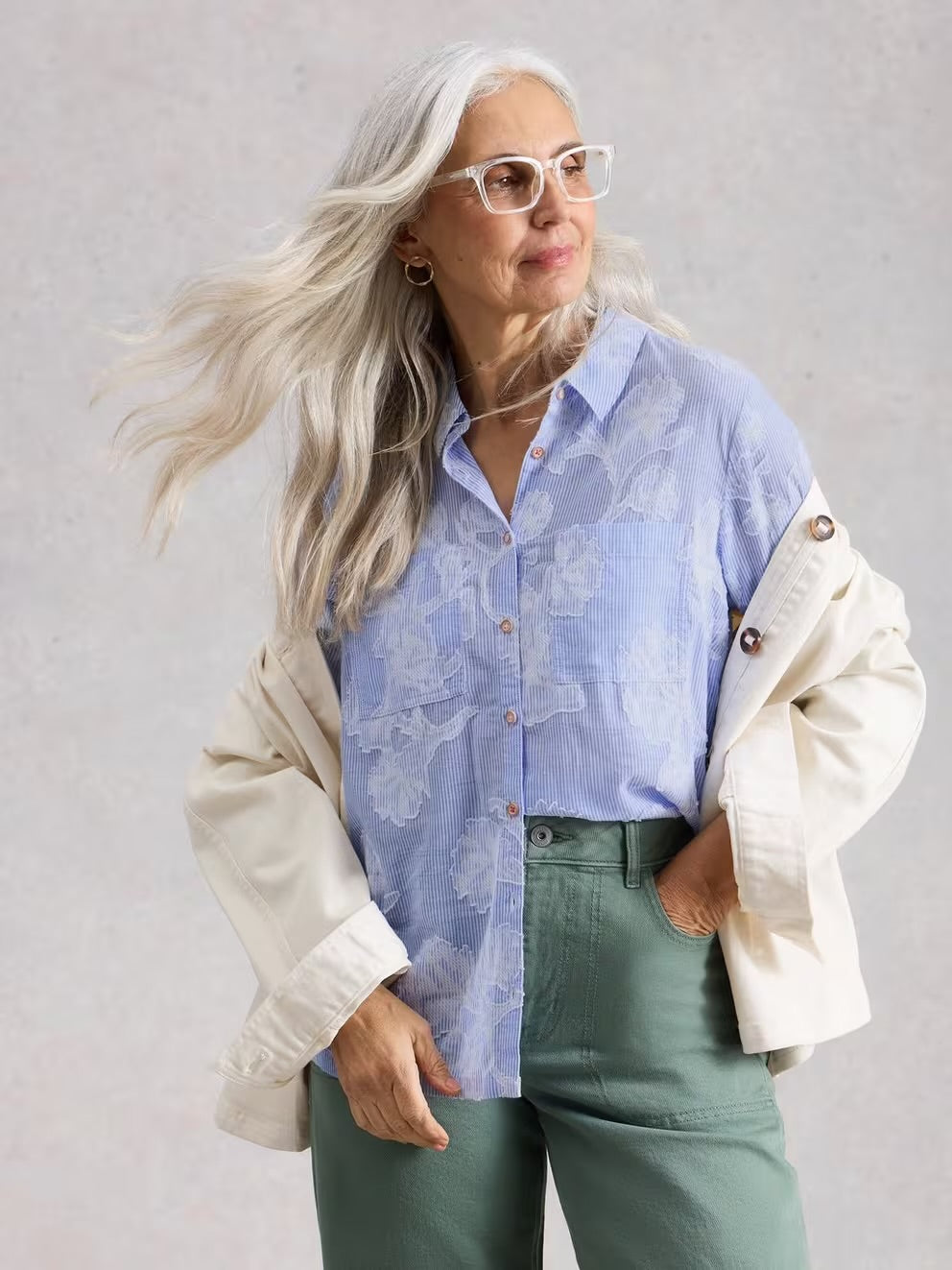 White Stuff Sophie Jacquard Shirt