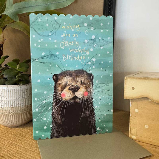 Alex Clark Otter Birthday Card
