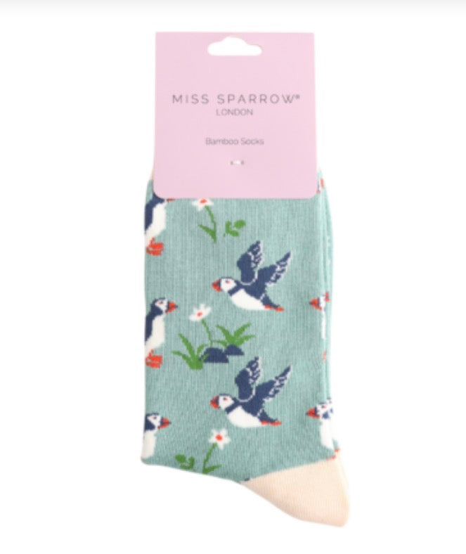 Miss Sparrow Cool Puffins Green