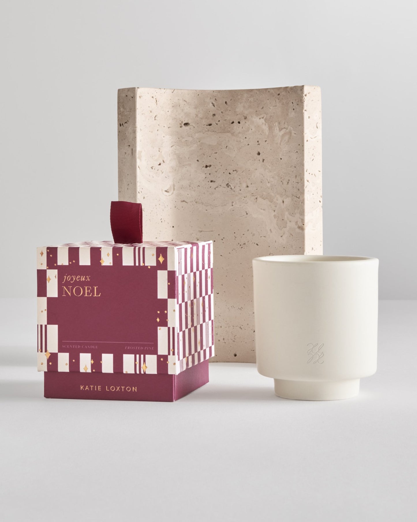 Katie Loxton Ceramic Sentiment Candle ‘Joyeux Noel’
