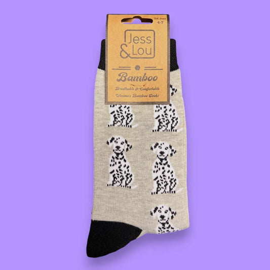 Jess & Lou Pink Dotty Dalmation Bamboo Socks