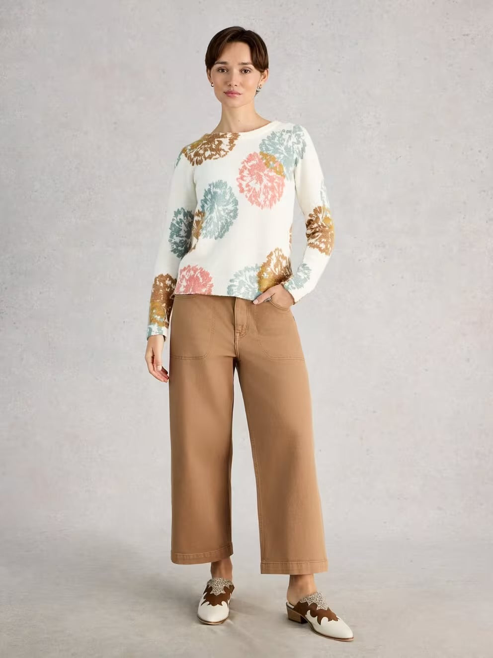 White Stuff Jodie Print Jumper