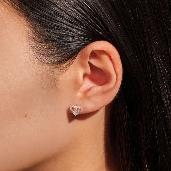 Joma Jewellery Moments To Shine ‘With Love’ Silver Stud Earrings