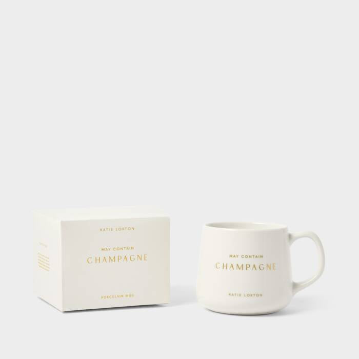 Katie Loxton 'May Contain Champagne' Porcelain Mug