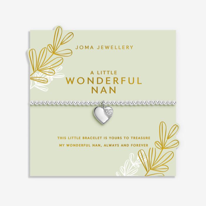Joma Jewellery Grandmother A little ‘Wonderful Nan’ Silver Plated Bracelet