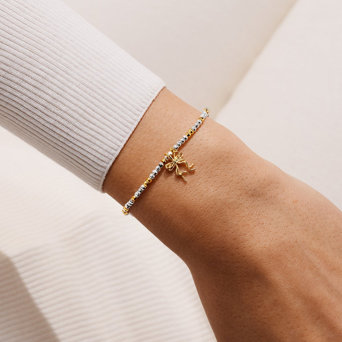 Joma Christmas Little Stories 'Happy Friendsmas' Bracelet In Silver and Gold Plating