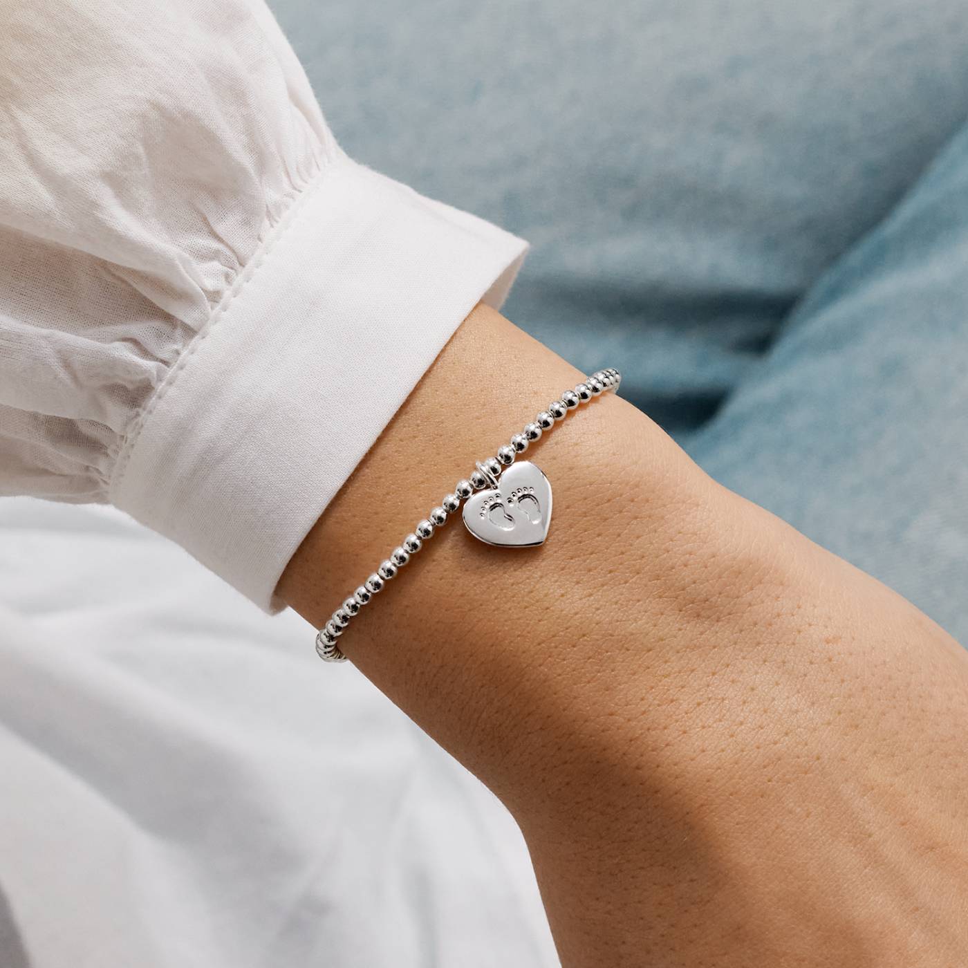 Joma Jewellery A Little 'Little Bundle Of Joy' Bracelet In Silver Plating