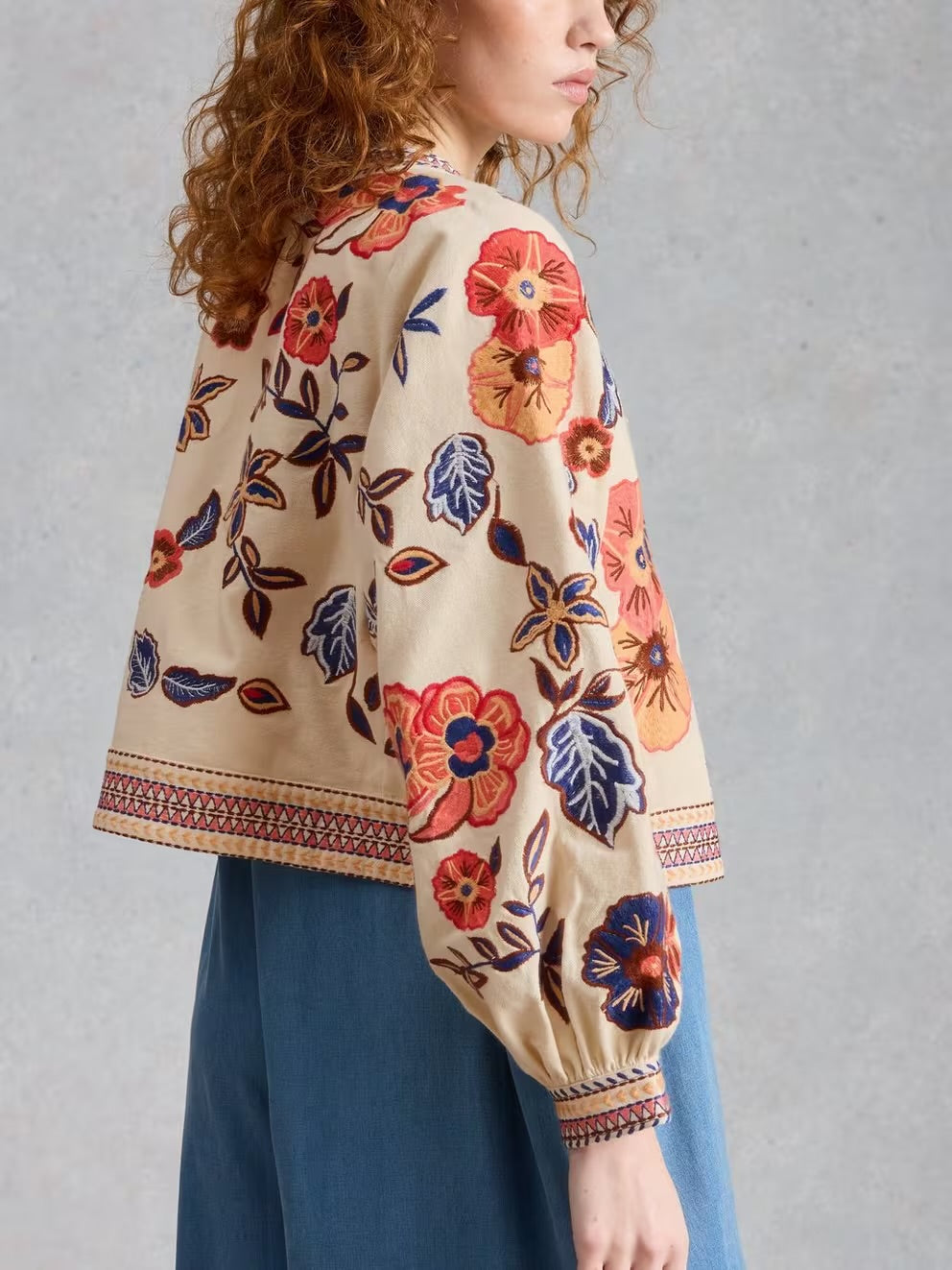 White Stuff Jodie Embroidered Jacket