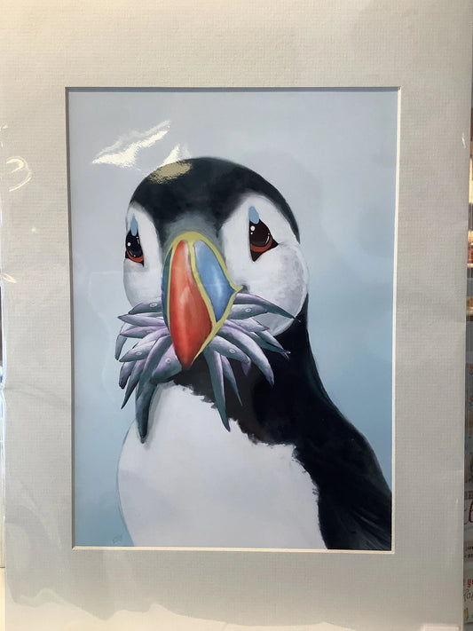 Puffin Prints “Stuffin’ Puffin” Mounted A4 Print