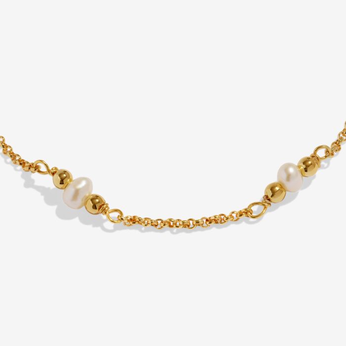 Joma Jewellery Anklet Pearl Gold Plated