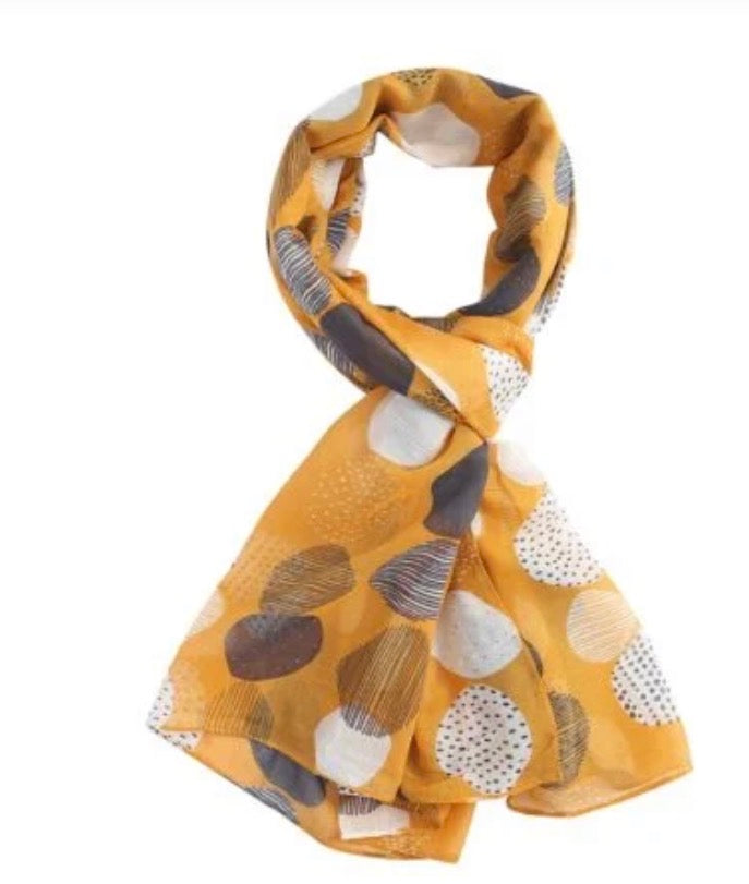 Miss Sparrow Sketched Spots Scarf Yellow