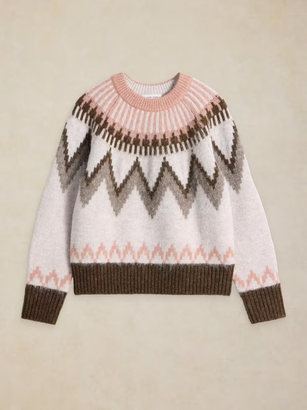White Stuff Blurred Fairisle Jumper