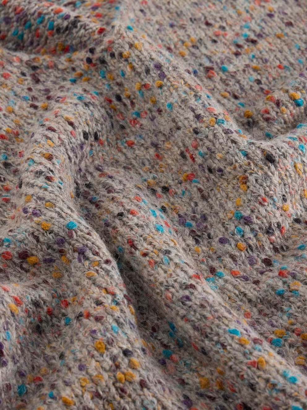 White Stuff Textured V neck Jumper