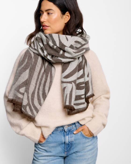 Katie Loxton Printed Blanket Scarf Zebra Print