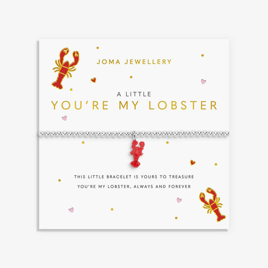 Joma Jewellery A Little Vibes 'You're My Lobster' Bracelet In Silver Plating