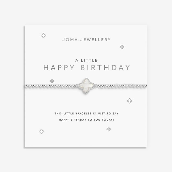 Joma Jewellery A little ‘Happy Birthday’ Silver Plated Bracelet