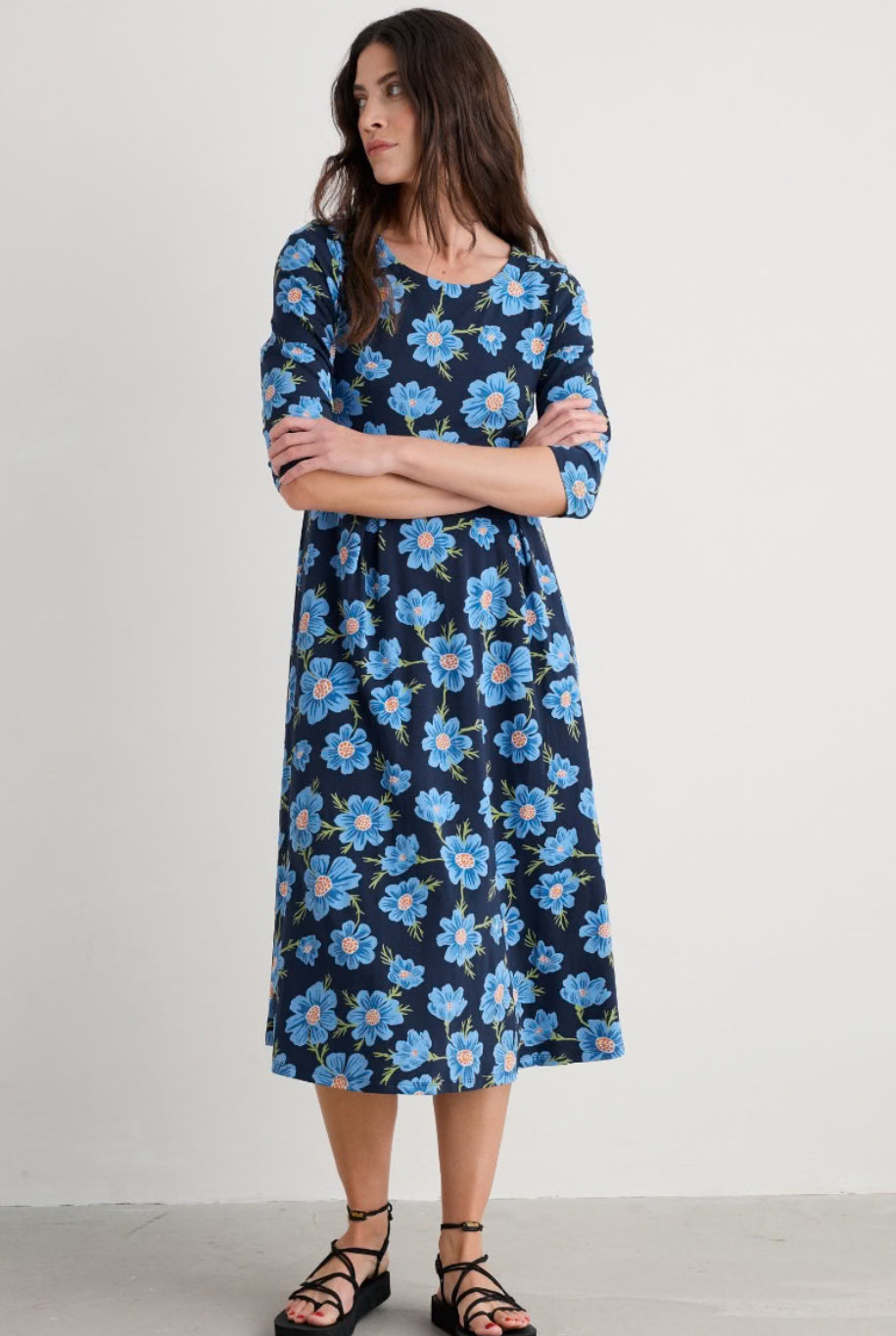 Seasalt Veronica Midi Dress in GOTS-Certified Organic Cotton Jersey