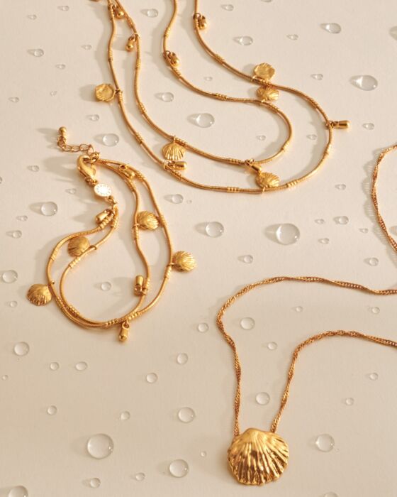 Katie Loxton Cochellia Waterproof Gold Anklet