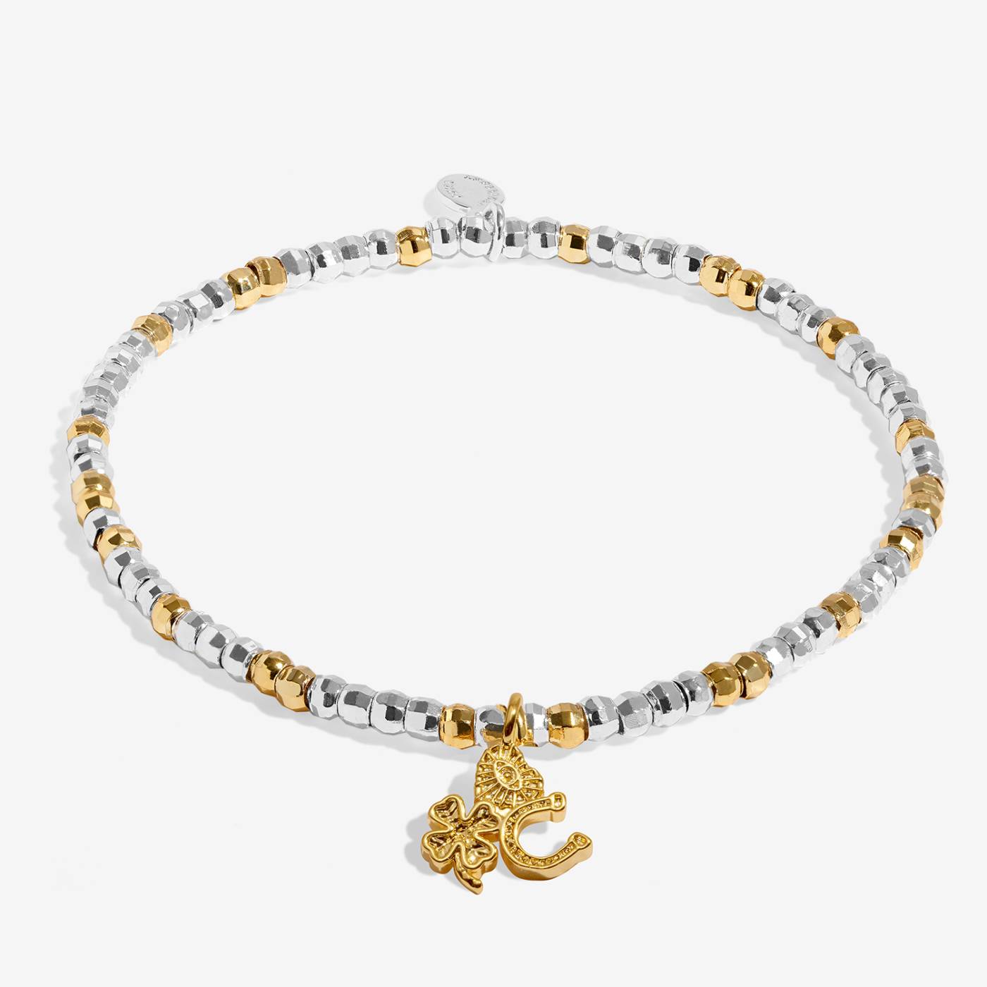 Joma Jewellery Little Stories 'Love & Luck' Bracelet In Silver and Gold Plating