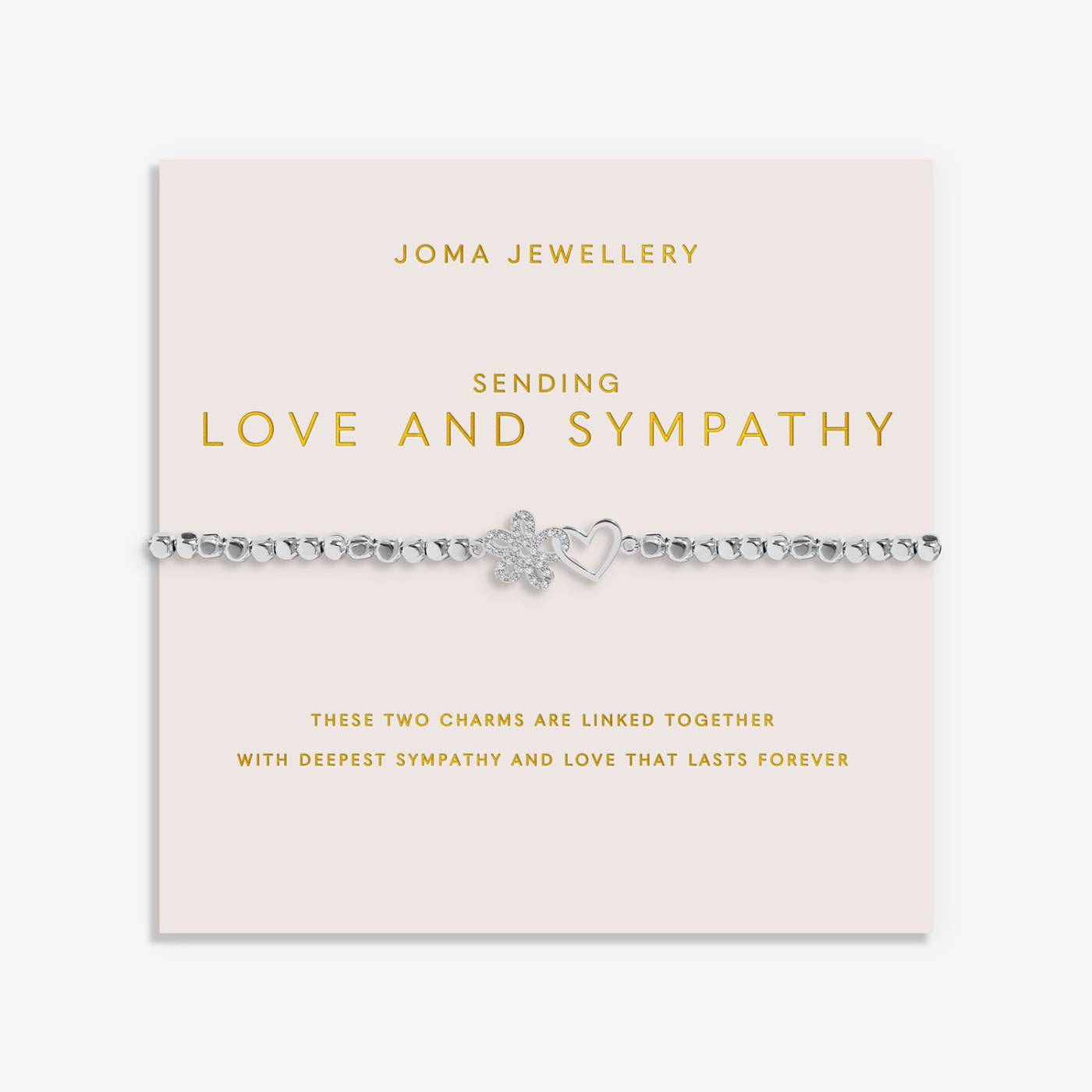 Joma Jewellery Forever Yours 'Sending Love And Sympathy' Bracelet In Silver Plating