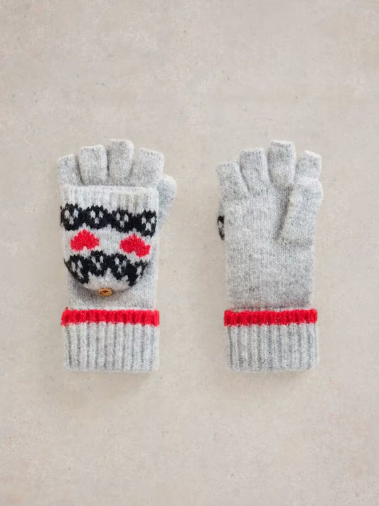 White Stuff Fairisle Flip Mitt
