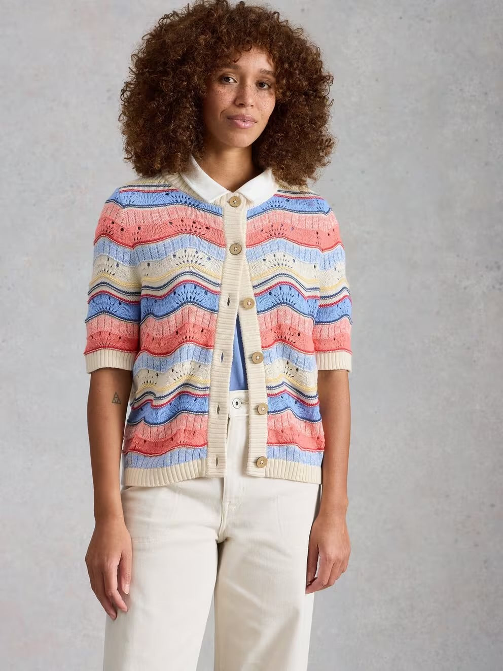White Stuff Isabella Wavy Cardigan