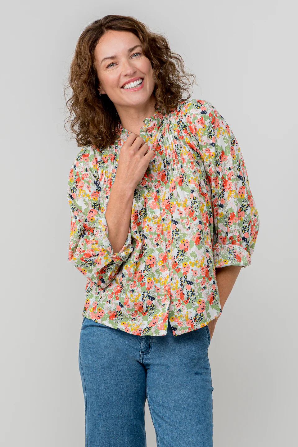 Lily & Me Flora Organic Cotton Ditsy Print Blouse