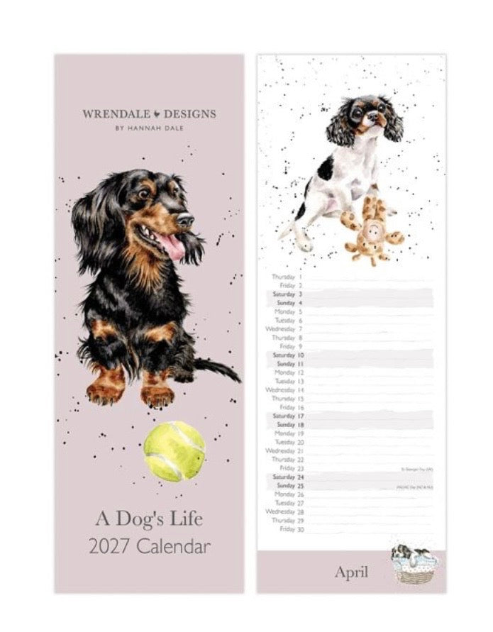 Wrendale Designs “A Dog’s Life” Slim calendar 2027