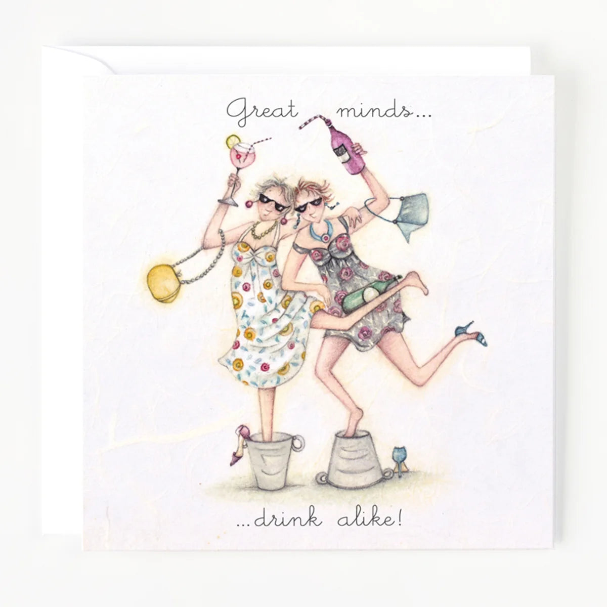 Berni Parker Great minds drink alike Card