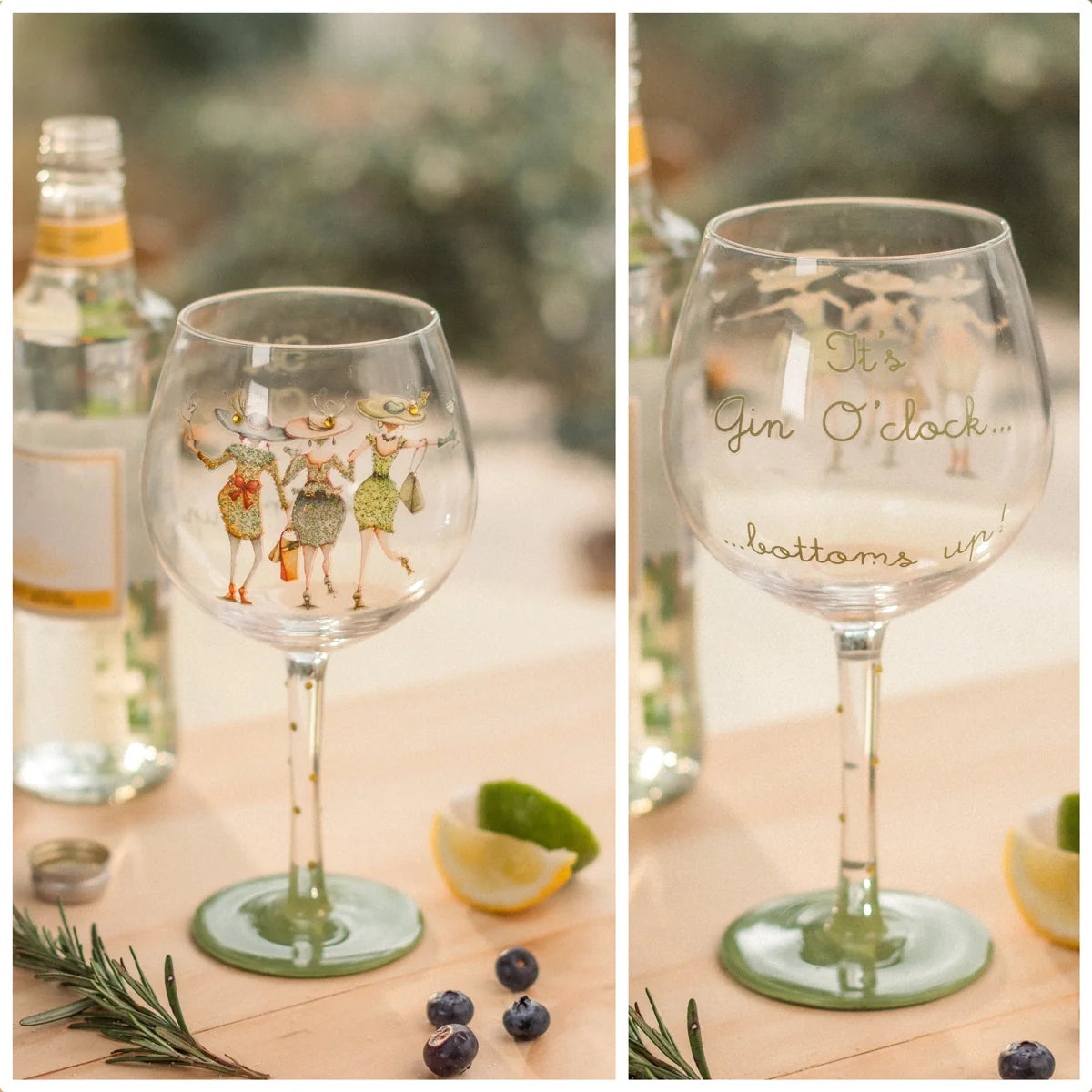 Berni Parker  Gin Glass It's Gin O' Clock