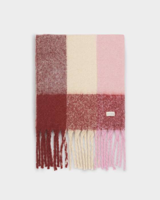 Katie Loxton Recycled Checked Tassel Scarf